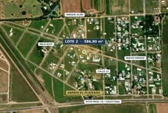 Lote de 386,80 m² en barrio abierto El Plateado, Pueblo Esther — imagen 2